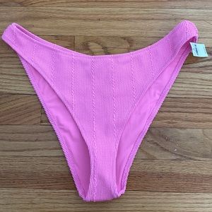 Pink high waist Aerie bathing suit bottom